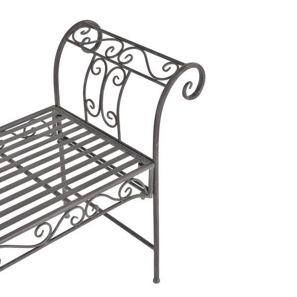 Banc de Jardin Vintage Cossila Extérieur Métal 70x147x46cm couleurs différentes [en.casa]