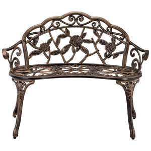Banc de Jardin Fonte Résistant aux Intempéries Plusieurs Couleurs 99 x 54 x 78 cm casa.pro