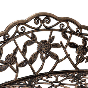 Banc de Jardin Fonte Résistant aux Intempéries Plusieurs Couleurs 99 x 54 x 78 cm casa.pro