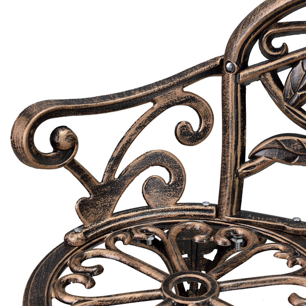 Banc de Jardin Fonte Résistant aux Intempéries Plusieurs Couleurs 99 x 54 x 78 cm casa.pro