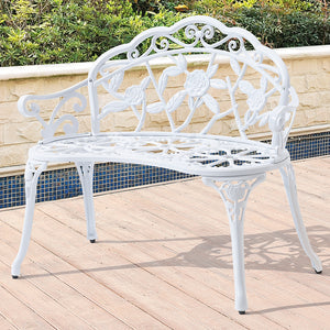 Banc de jardin Monfalcone en fonte au design antique [casa.pro]