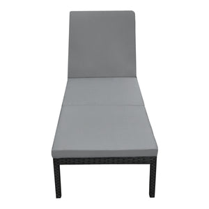 Transat Cartes avec Coussin Acier Polyester 198 x 60 x 27 cm plusieurs couleurs [en.casa]