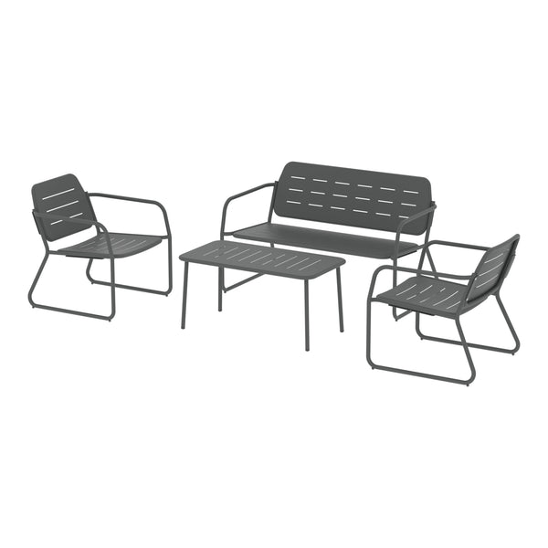 Ensemble de mobilier de jardin Andria en acier [casa.pro]