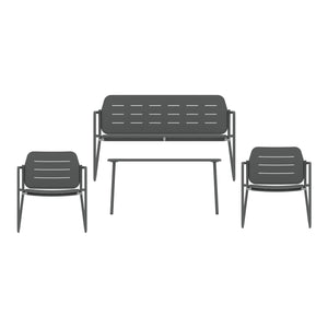 Ensemble de mobilier de jardin Andria en acier [casa.pro]