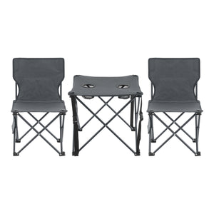 Set de table et 2 chaises de camping pliantes Banzi casa.pro