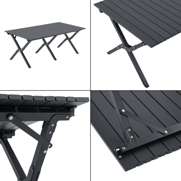 Ensemble de mobilier de camping Botrugno 5 pièces en tissu [casa.pro]