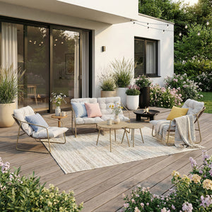 Ensemble de meubles de jardin Kivanta 5 pièces [en.casa]