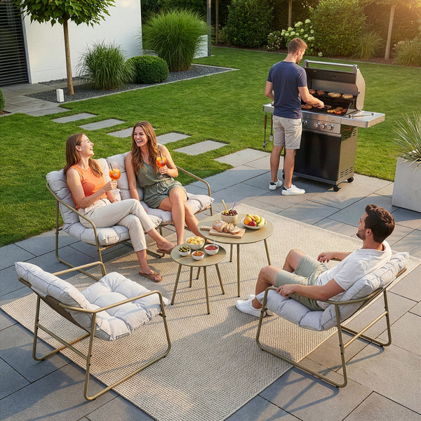Ensemble de meubles de jardin Kivanta 5 pièces [en.casa]
