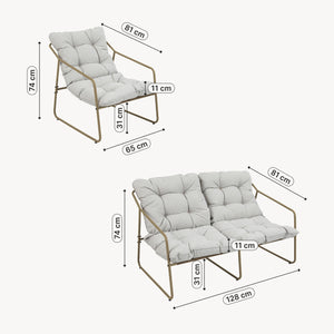 Ensemble de meubles de jardin Kivanta 5 pièces [en.casa]