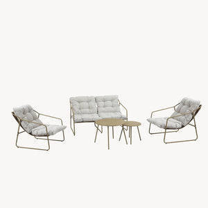 Ensemble de meubles de jardin Kivanta 5 pièces [en.casa]