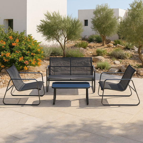 Ensemble de mobilier de jardin Palencia différentes couleurs en.casa