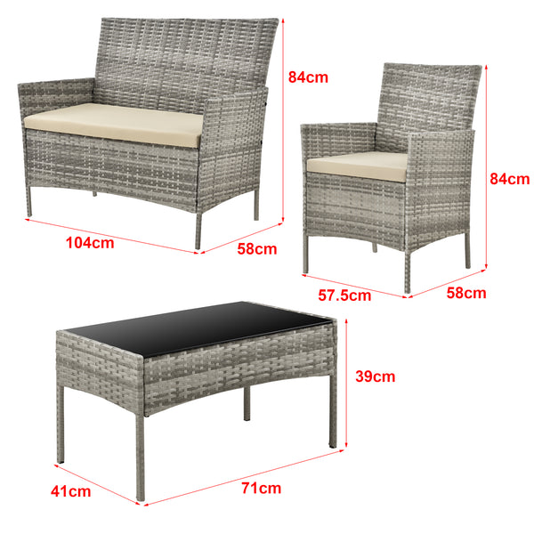 Ensemble de mobilier de jardin Prazeres différentes couleurs en.casa