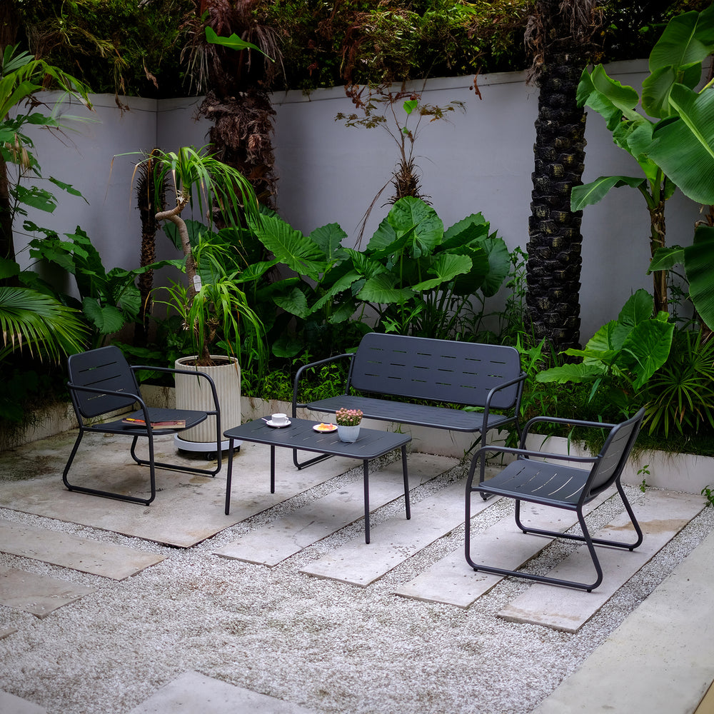 Ensemble de mobilier de jardin Andria en acier [casa.pro]