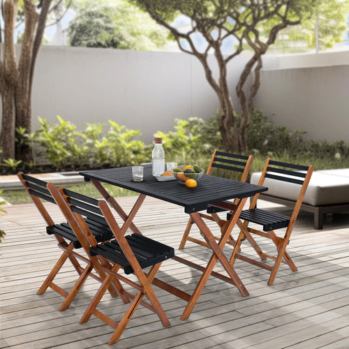 Gartenmöbelset Altamura 5 - tlg. Akazienholz FSC® - zertifiziert [en.casa] - premiumXL