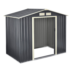 Abri de Jardin en Acier Galvanisées Gris Foncé [en.casa]