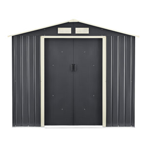 Abri de Jardin en Acier Galvanisées Gris Foncé [en.casa]