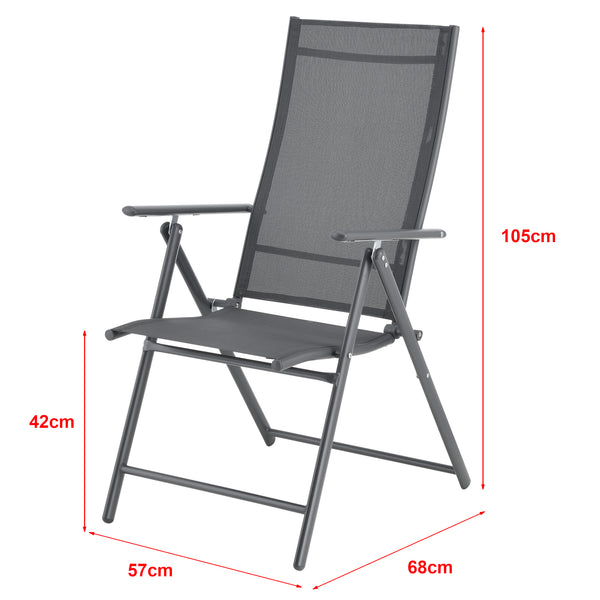 Chaise de jardin Kalamata lot de 2 [en.casa]