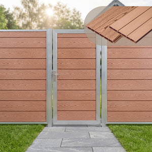 Portail de jardin Segovia 180 x 90 cm WPC aspect bois [neu.holz]