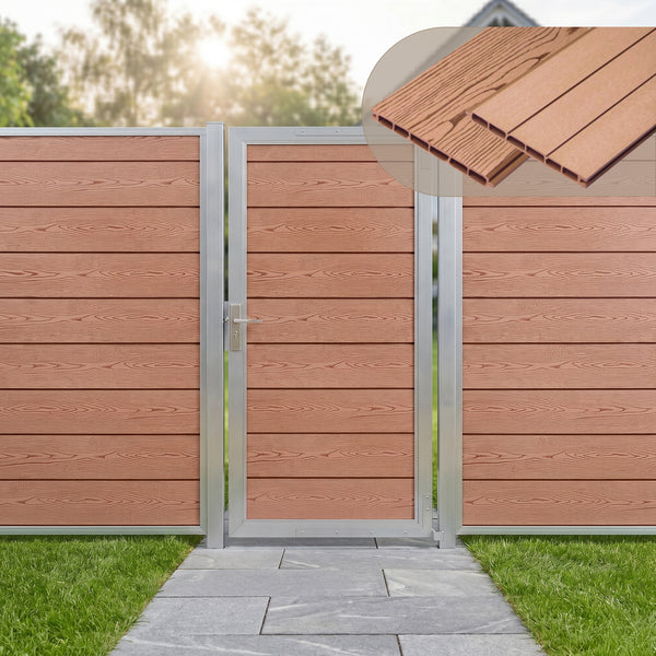 Portail de jardin Segovia 180 x 90 cm WPC aspect bois [neu.holz]