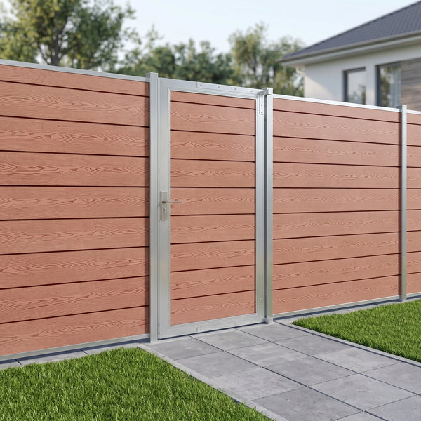 Portail de jardin Segovia 180 x 90 cm WPC aspect bois [neu.holz]