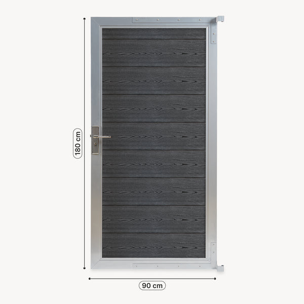 Portail de jardin Segovia 180 x 90 cm WPC aspect bois [neu.holz]