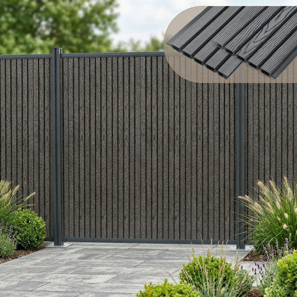Clôture pare-vue Grassano en WPC [neu.holz]