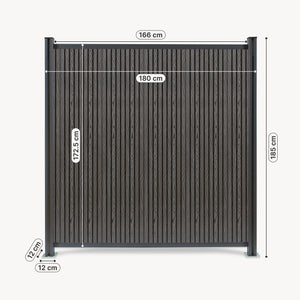 Clôture pare-vue Grassano en WPC [neu.holz]