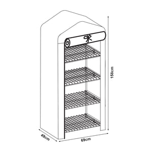 Serre Chaam avec étagères en différentes couleurs et tailles [en.casa]