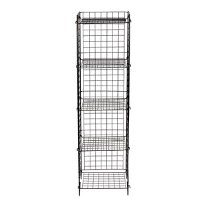 Étagère Jægerspris grillagée sur pied surfaces de rangement noir [en.casa]