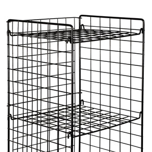 Étagère Jægerspris grillagée sur pied surfaces de rangement noir [en.casa]