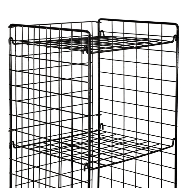 Étagère Jægerspris grillagée sur pied surfaces de rangement noir [en.casa]