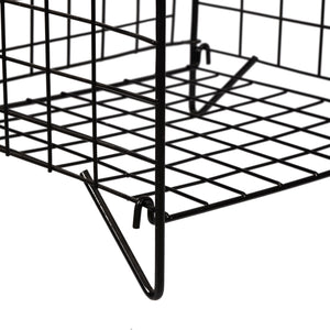 Étagère Jægerspris grillagée sur pied surfaces de rangement noir [en.casa]