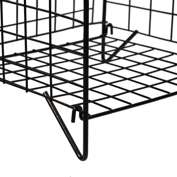 Étagère Jægerspris grillagée sur pied surfaces de rangement noir [en.casa]