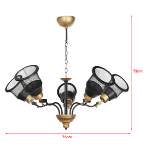Suspension Langport E27 noir doré [lux.pro]