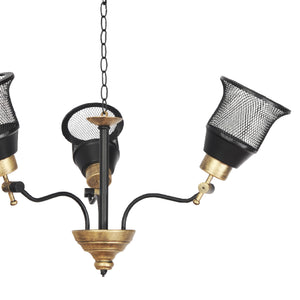 Suspension Langport 3/5 flammes Noir / Or [lux.pro]