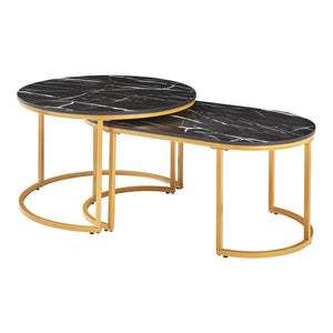 Lot de 2 tables basses Oppeerg gigognes [en.casa] 