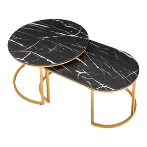 Lot de 2 tables basses Oppeerg gigognes [en.casa] 