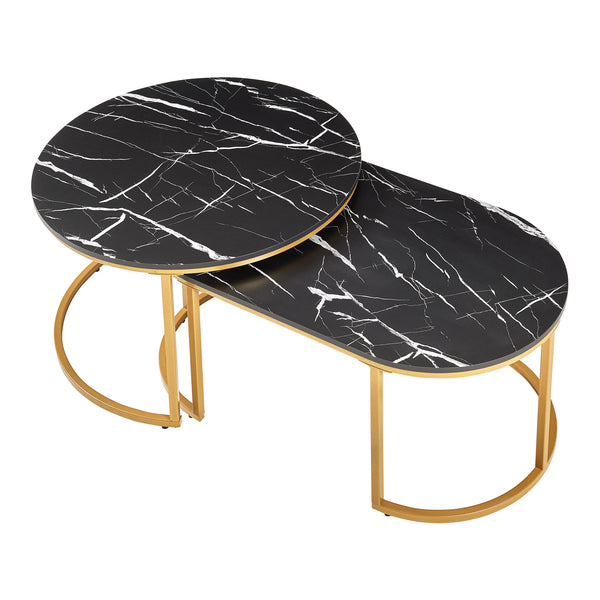 Lot de 2 tables basses Oppeerg gigognes [en.casa] 