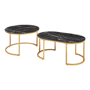 Lot de 2 tables basses Oppeerg gigognes [en.casa] 