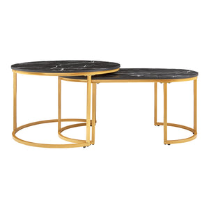 Lot de 2 tables basses Oppeerg gigognes [en.casa] 