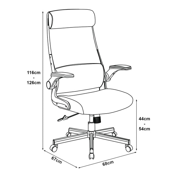 Chaise de bureau Kungsbacka à hauteur réglable [en.casa]