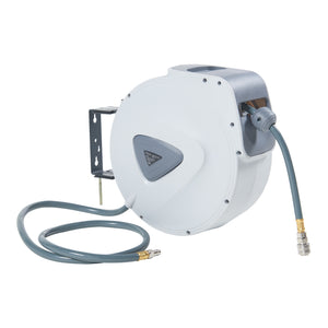 Enrouleur de tuyau d'air comprimé Nassau Blanc/Gris [pro.tec]