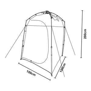 Tente de douche Ayas 150 x 150 x 200 cm pro.tec