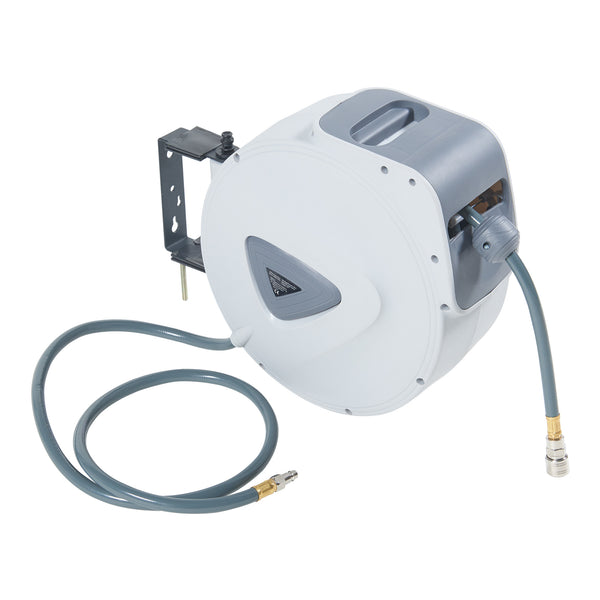 Enrouleur de tuyau d'air comprimé Nassau blanc gris pro.tec