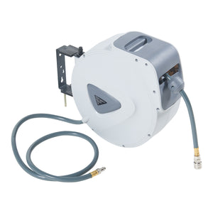 Enrouleur de tuyau d'air comprimé Nassau Blanc/Gris [pro.tec]