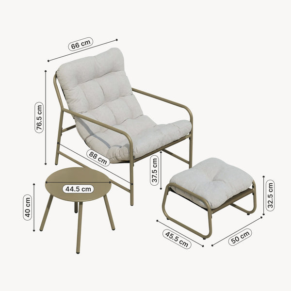 Salon de jardin 3 pièces Trerdfjoa [en.casa]