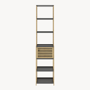 Étagère de salle de bains Kydesby bambou naturel / gris [en.casa]