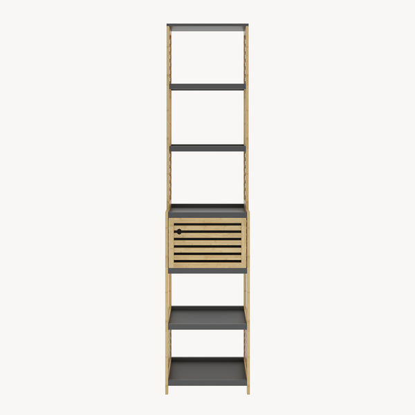 Étagère de salle de bains Kydesby bambou naturel / gris [en.casa]