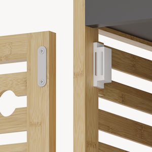 Étagère de salle de bains Kydesby bambou naturel / gris [en.casa]