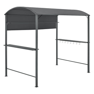 Pavillon de barbecue Pyrgos 215 x 220 x 140 cm gris foncé en.casa - premiumXL